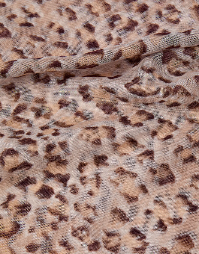 Lightweight Animal Print Scarf, , large