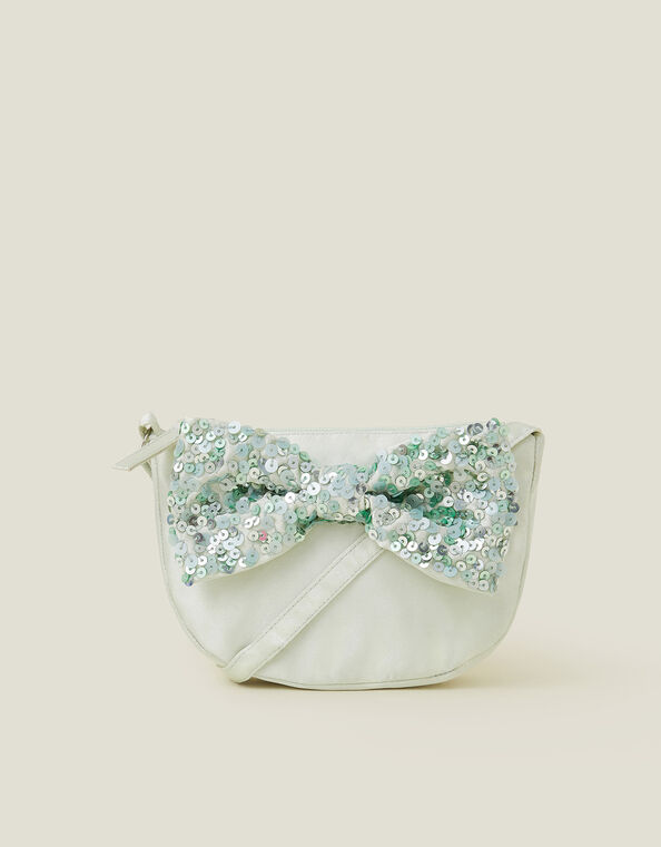 Girls Satin Bow Bag, , large