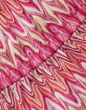 Girls V-Neck Crochet Kaftan, Multi (BRIGHTS MULTI), large