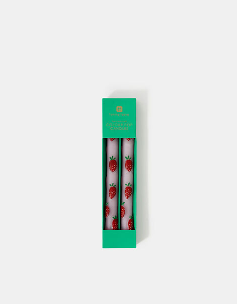 2-Pack Talking Tables Strawberry Taper Candles, , large
