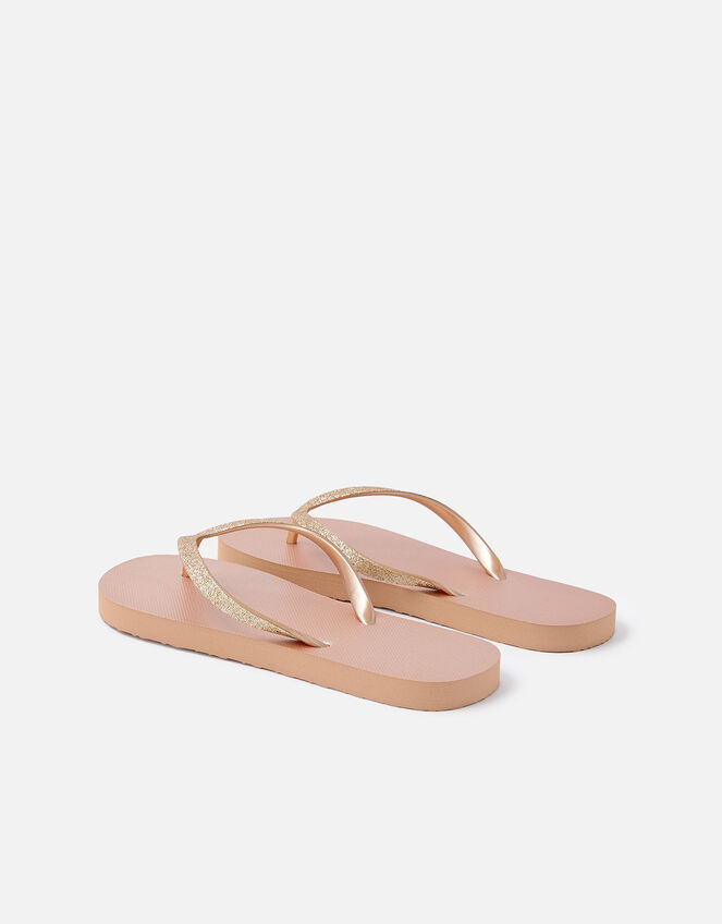 Glitter Flip Flops, Nude (NUDE), large