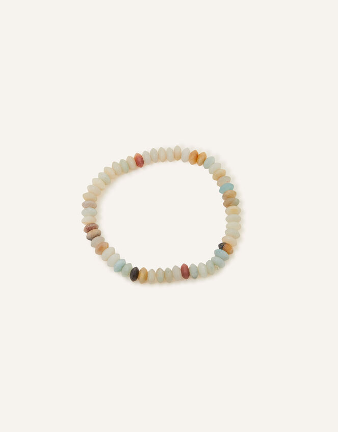 Semi-Precious Beaded Stone Bracelet, Green (GREEN), large