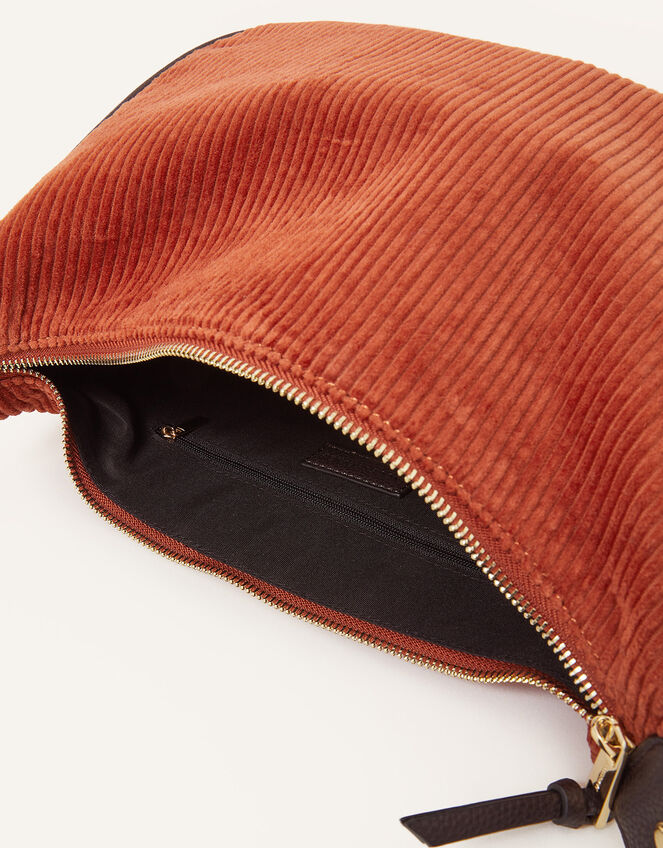 Cord Shoulder Bag, Orange (RUST), large