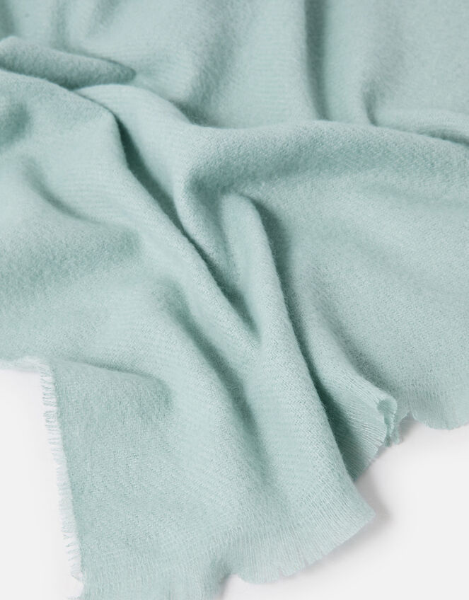 Plain Blanket Scarf , Duck Egg (DUCK EGG), large