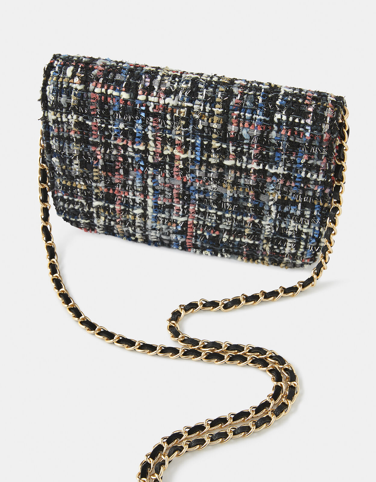 Accessorize tweed bag top