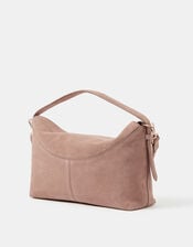 Fold Top Suede Bag, , large