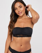 Lace Bandeau Bra, Black (BLACK), large