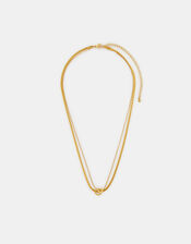 Stainless Steel Ring Layered Necklace, , large