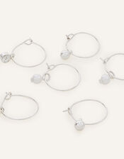 Simple Charm Hoops Set of Three , , large