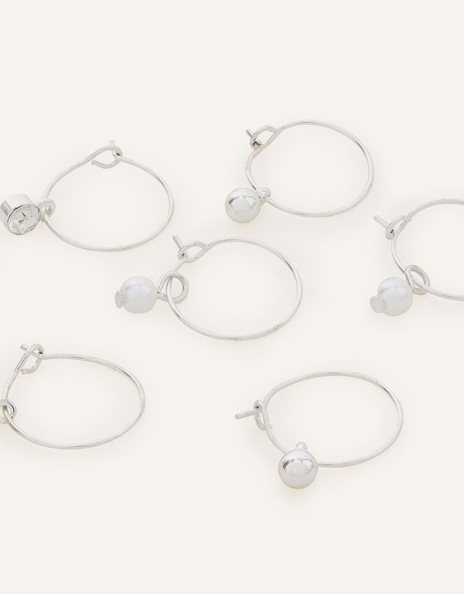 Simple Charm Hoops Set of Three , , large