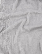 Metallic Lightweight Scarf, Silver (SILVER), large