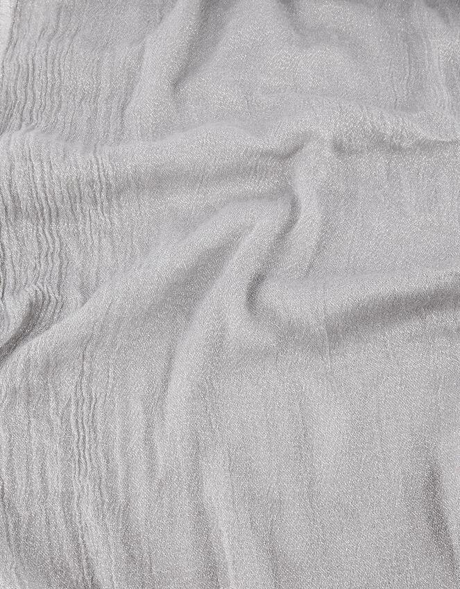 Metallic Lightweight Scarf, Silver (SILVER), large