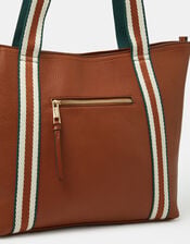 Webbing Strap Tote Bag, Tan (TAN), large