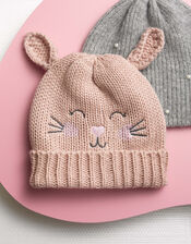 Bella Bunny Beanie Hat, Pink (PINK), large
