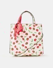 Cherry Print Handbag, , large