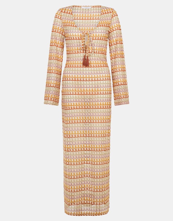 Crochet Maxi Beach Dress, Multi (MULTI), large