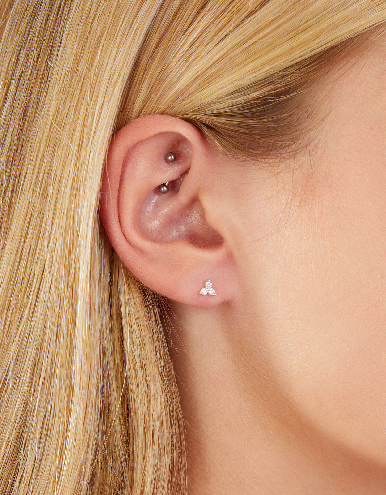 Silver sparkle earrings sale