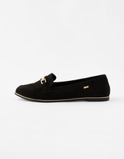 Metal Bar Loafers, Black (BLACK), large