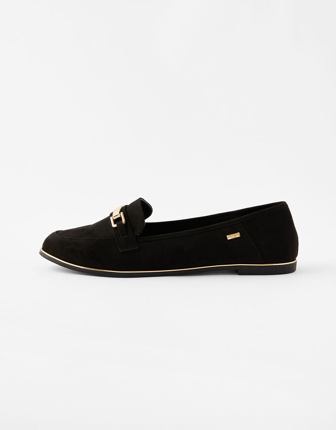 Metal Bar Loafers, Black (BLACK), large