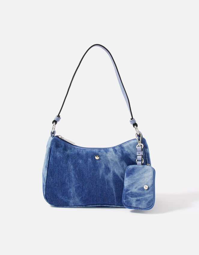 Denim Small Shoulder Bag, , large