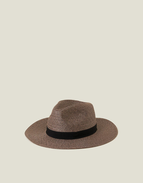 Straw Fedora Hat, , large