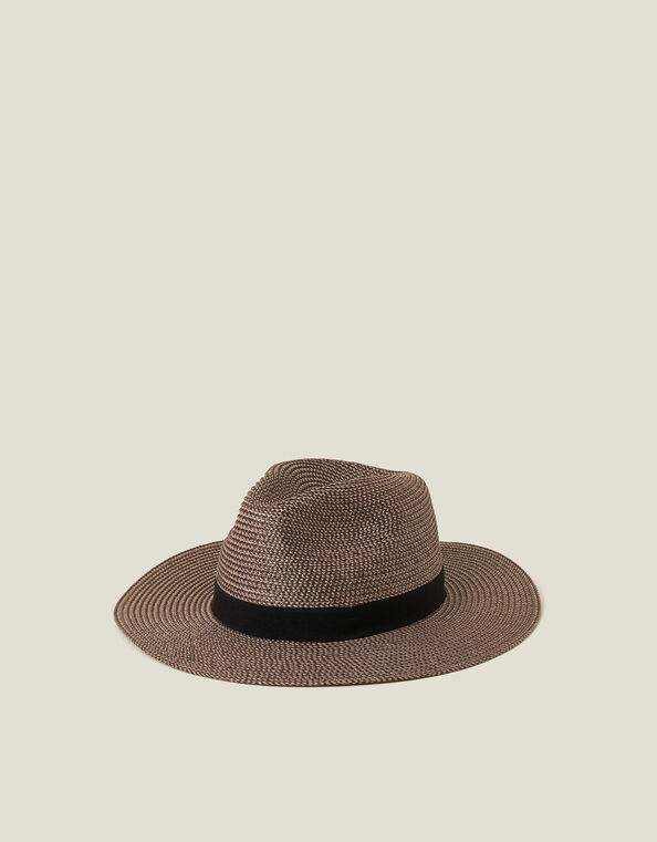 Straw Fedora Hat, , large