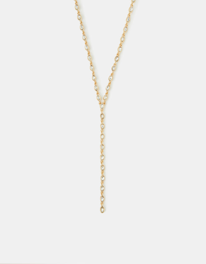 Oval Cut Lariat Necklace, , large