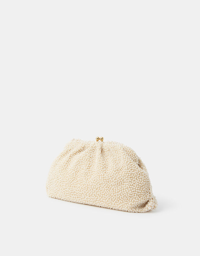 Bridal Cloud Pearl Beaded Mini Bag, , large
