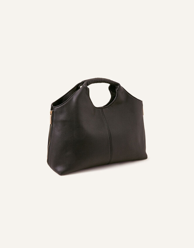 Wrap Handle Handheld Bag, Black (BLACK), large