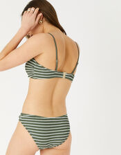 Stripe Bikini Briefs, Green (KHAKI), large