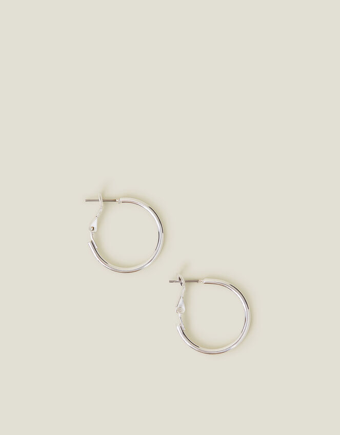Small Simple Hoops, Silver (SILVER), large
