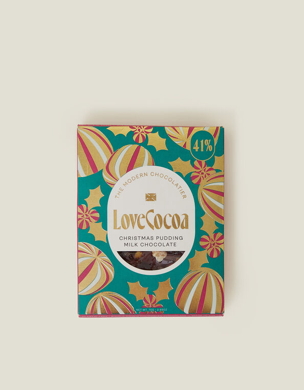 Love Cocoa Christmas Pudding Milk Chocolate Bar, , large