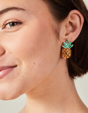 Gem Pineapple Stud Earrings, , large