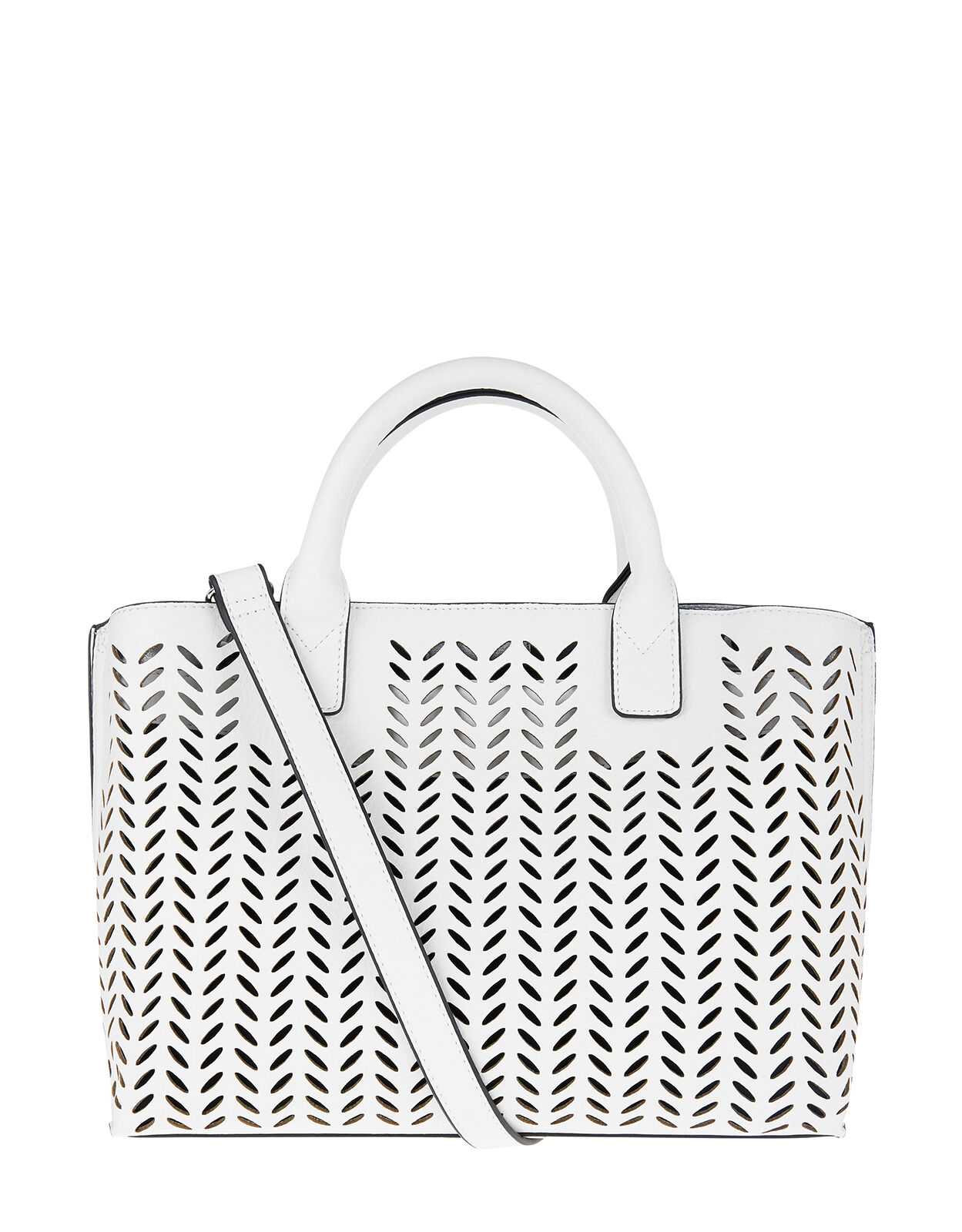 Cut Out Handheld Bag White