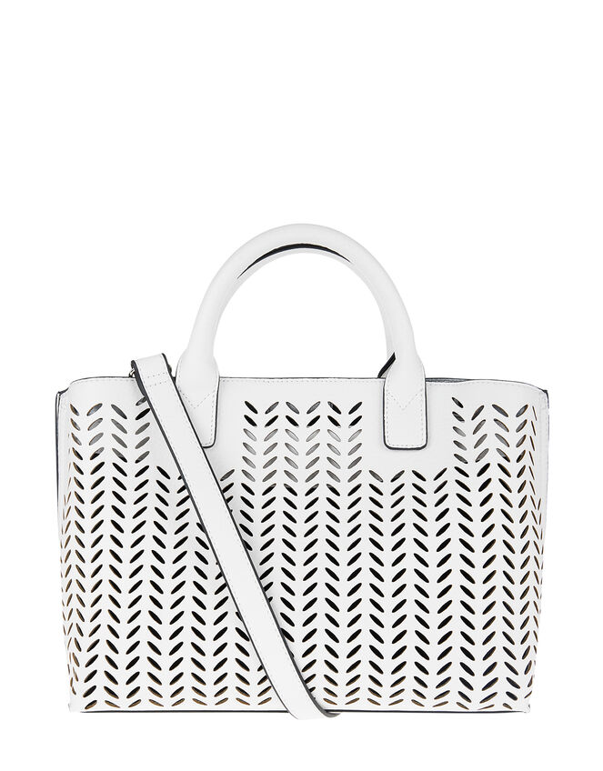 Cut-Out Handheld Bag, White (WHITE), large