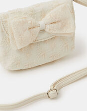 Girls Floral Lace Bow Bag, , large