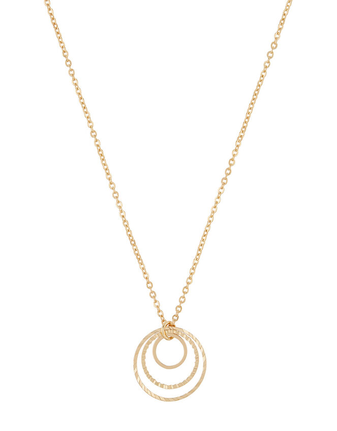 Circle Trio Pendant Necklace, , large