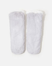 Fluffy Slipper Socks, Grey (GREY), large