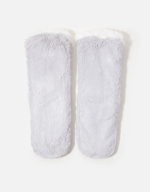 Fluffy Slipper Socks, Grey (GREY), large