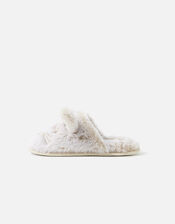 Snow Bunny Mule Slippers, Ivory (IVORY), large