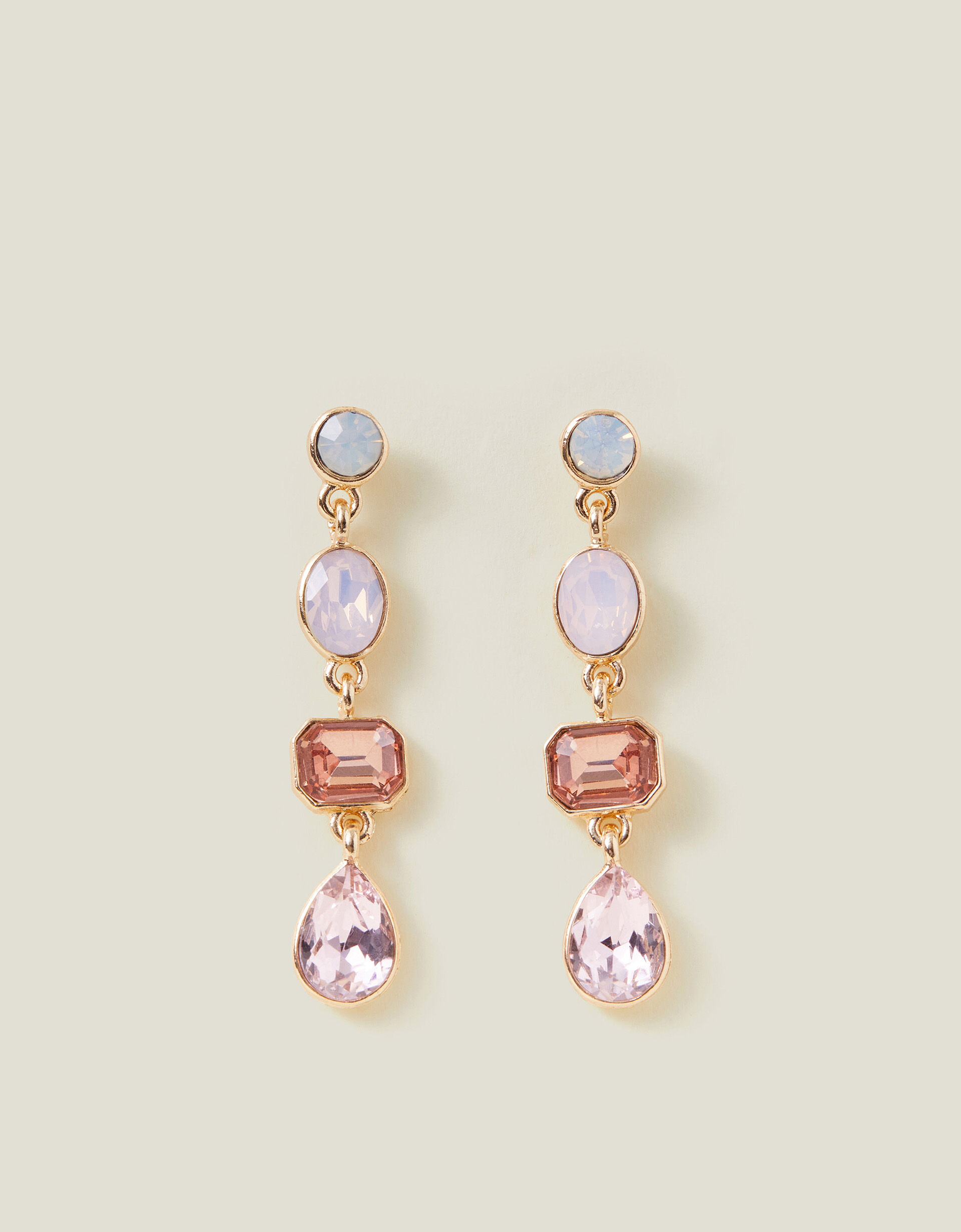 Eclectic Long Drop Gemstone Earrings Drop Earrings Accessorize Global