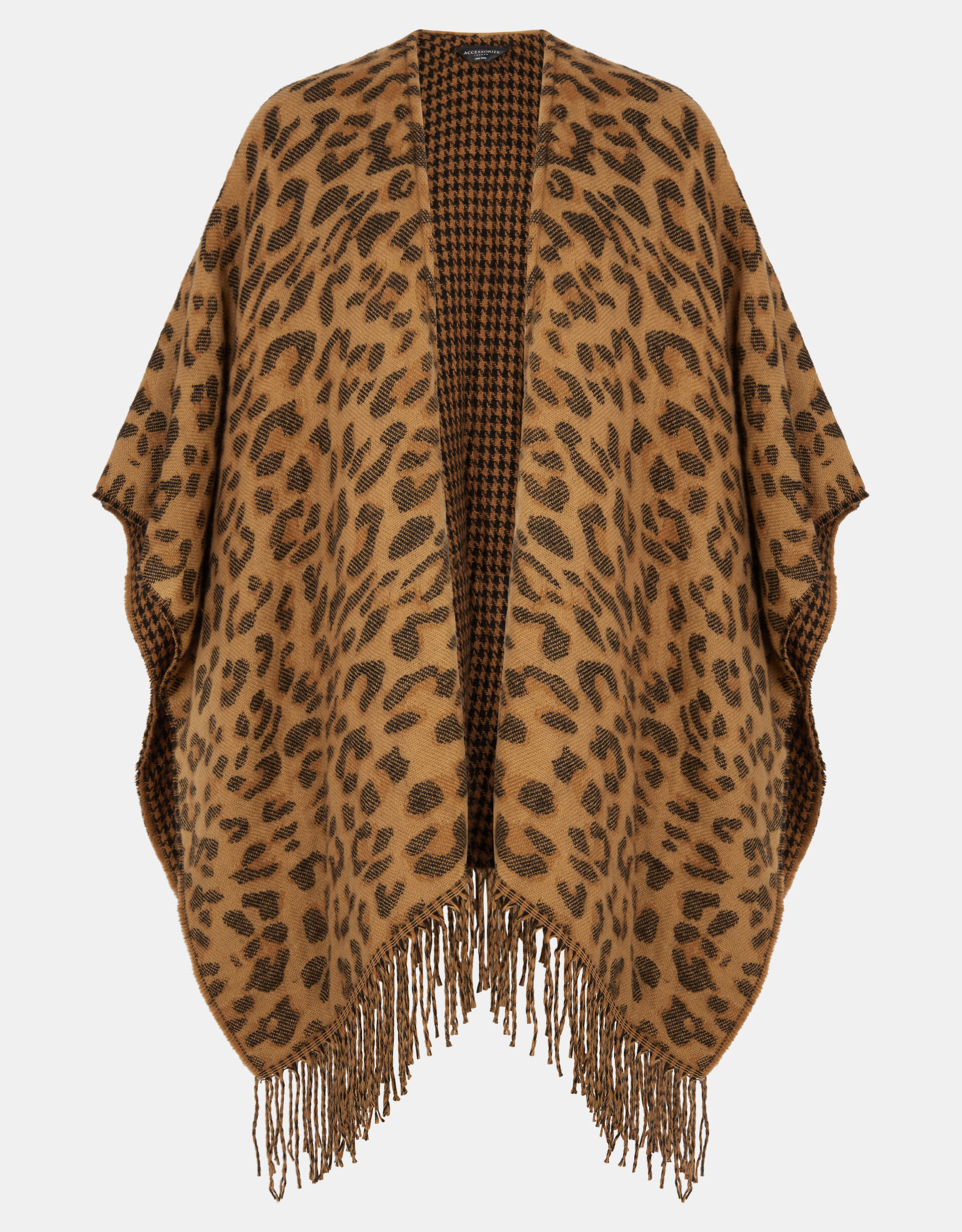 Luipaard poncho met capuchon meisjes