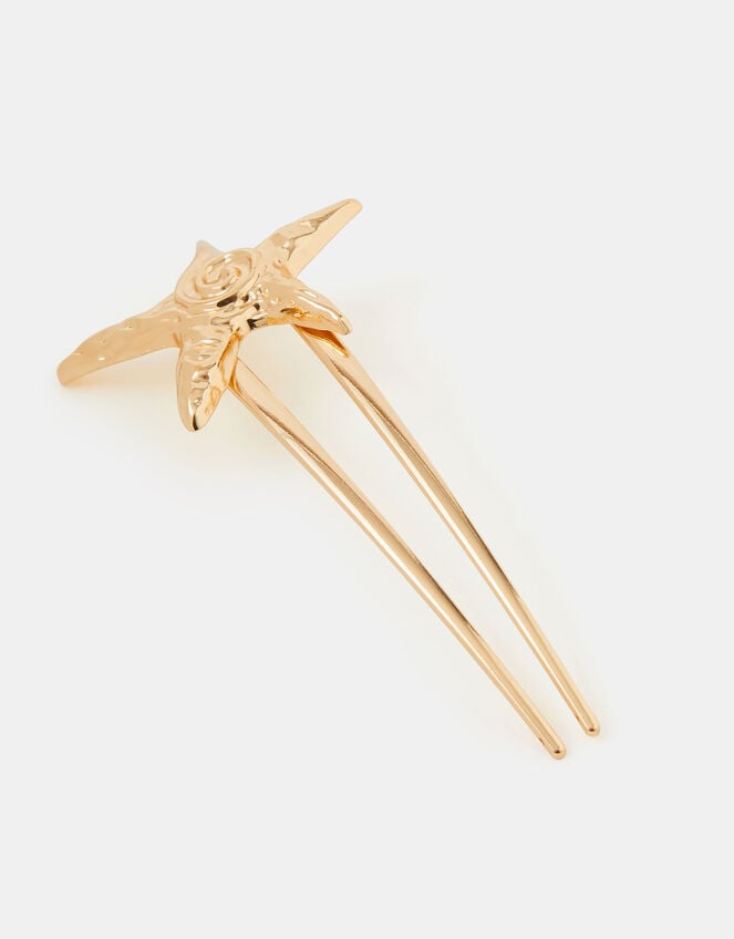 Starfish Metal French Hair Pin, , large