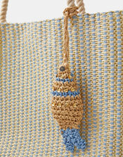 Woven Metallic Shopper Bag, , large