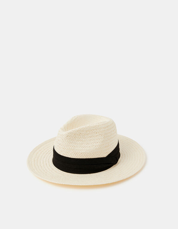 Louise Straw Fedora Hat, , large