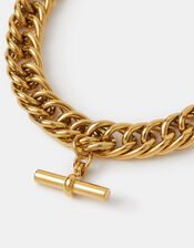 Stainless Steel Chunky T-Bar Bracelet, , large