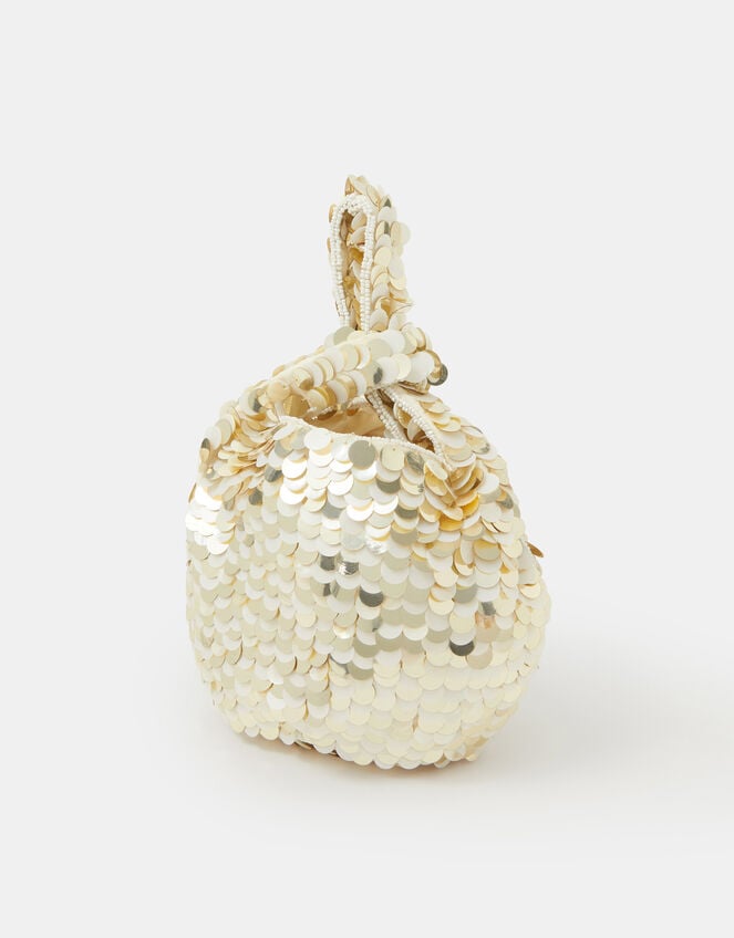 Sequin Wristlet Bag, , large