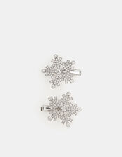 2-Pack Diamant&eacute; Snowflake Hair Clips, , large