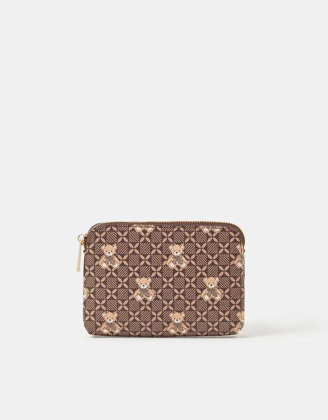 Teddy Print Coin Purse, , large