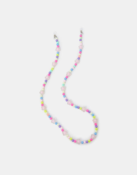 Girls Flower Beaded Sunglasses Chain, , large